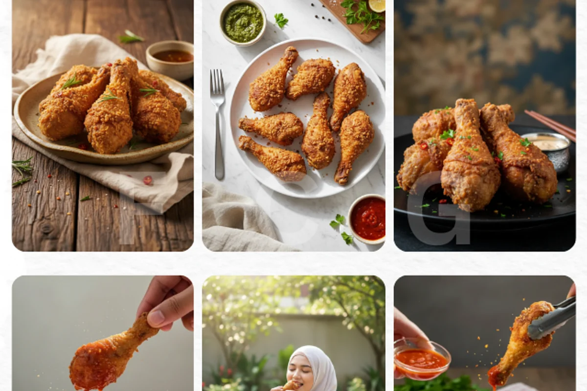 Ayam Goreng Crispy - Close Up Detail